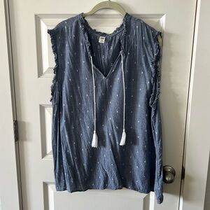 Old Navy lightweight blue jean colored blouse
